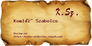 Komló Szabolcs névjegykártya